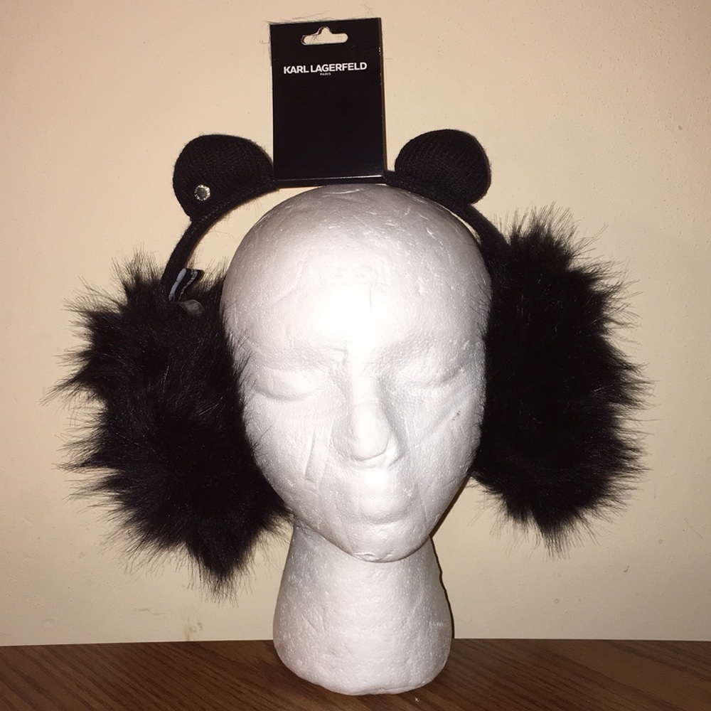 Karl Largerfeld Paris faux furs cat ear earmuff